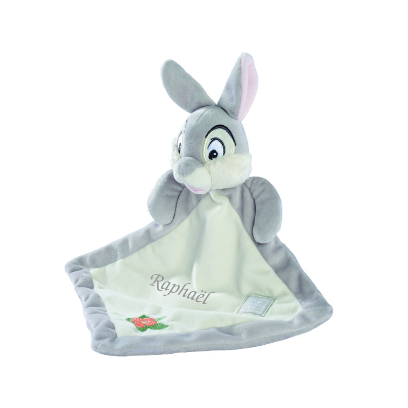  - thumper the bunny - comforter grey flower 25 cm 